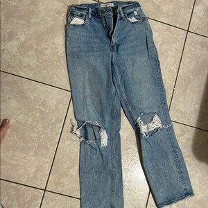 Abercrombie and fitch 90s straight high rise jean